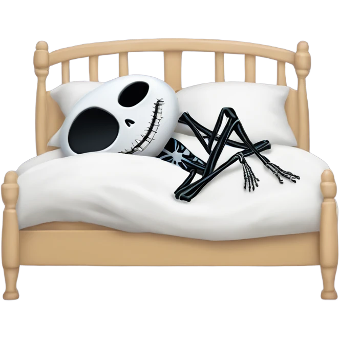 Jack skellington sleeping in bed emoji