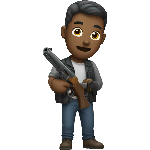 Man with toy gun emoji