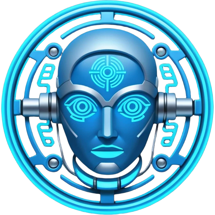 neon cyberpunk-themed icon representing insight/wisdom emoji