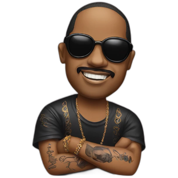 stevie wonder with tatoos emoji