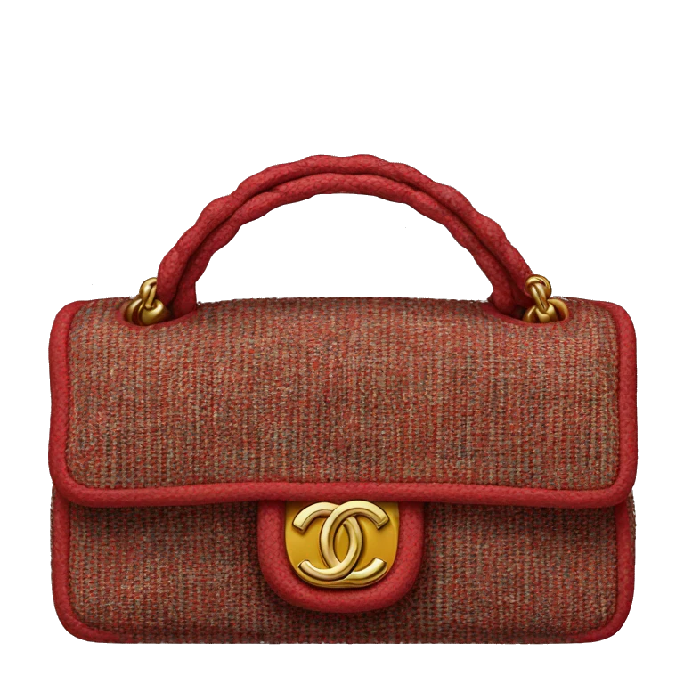 Tweed red chanel bag emoji