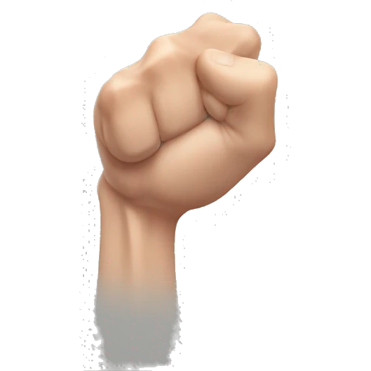 Thin weak muscle arm emoji