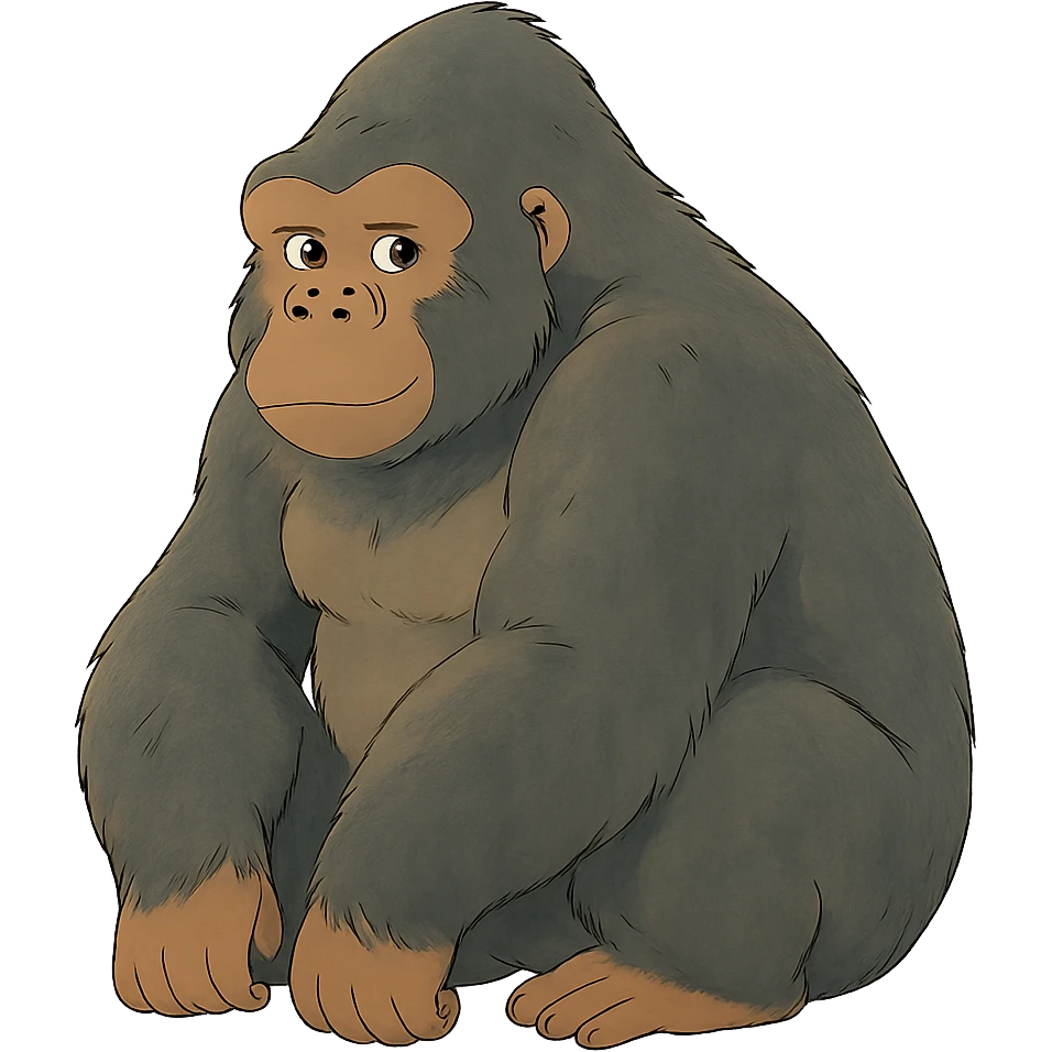 ghibli style gorilla emoji