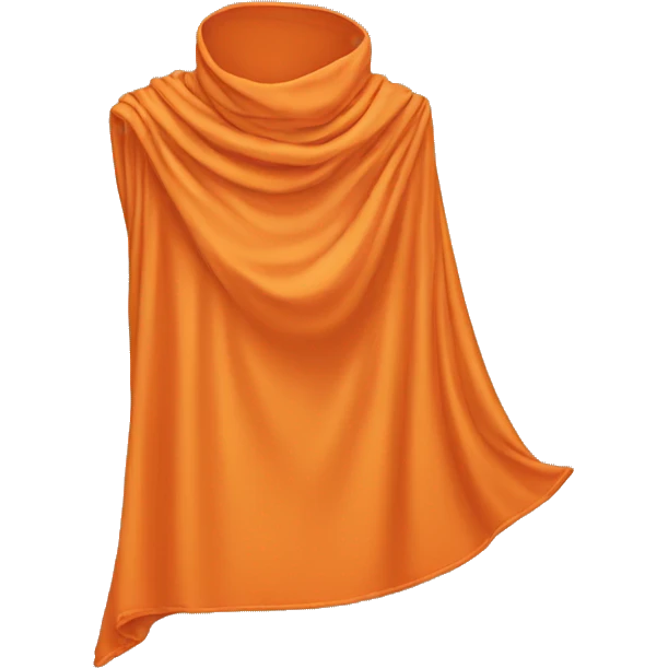 Draped orange top singluar emoji