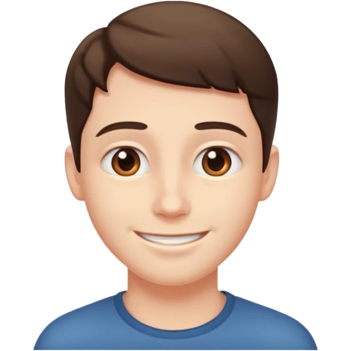 Trusting face emoji with steady gaze, smile, slightly tilted head, softened jaw emoji