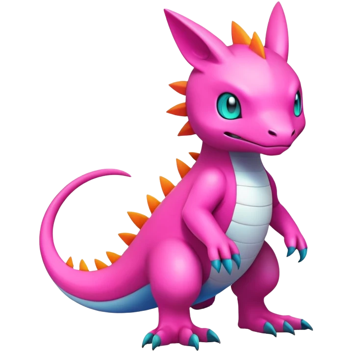 lush pastel-bright-vibrant warm-colored modern colorful neon-colored Fakémon-Digimon-Pokémon-creature (full body) emoji