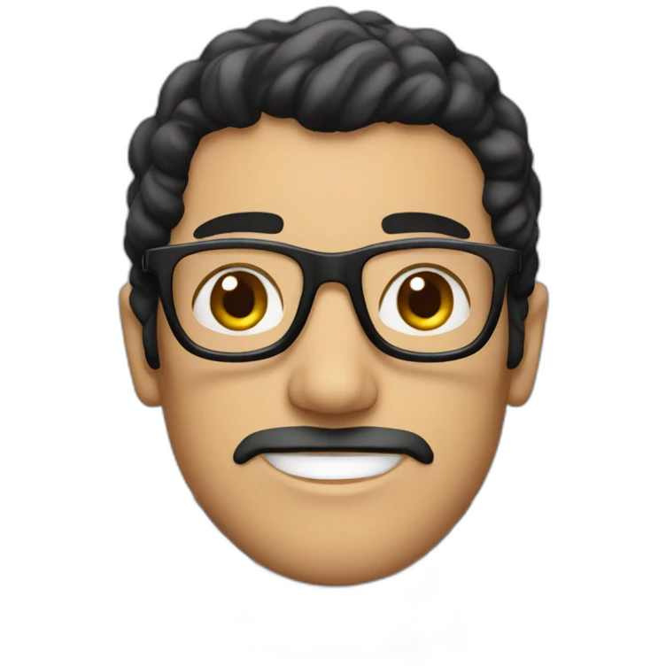 A white man with black hair and glasses wearing keffiyeh  emoji
