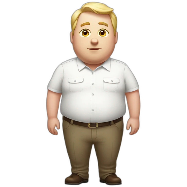 fat white male with speck emoji