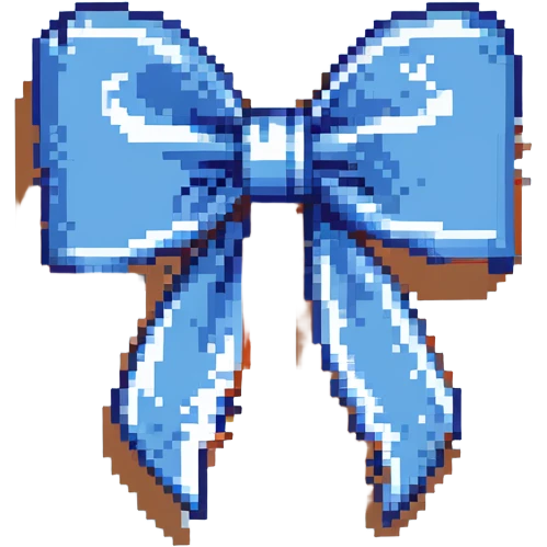 blue bow emoji