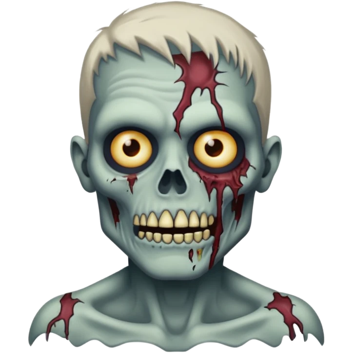 gray zombie with tattoo emoji