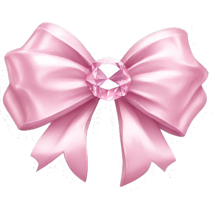 Light pink diamond bow emoji