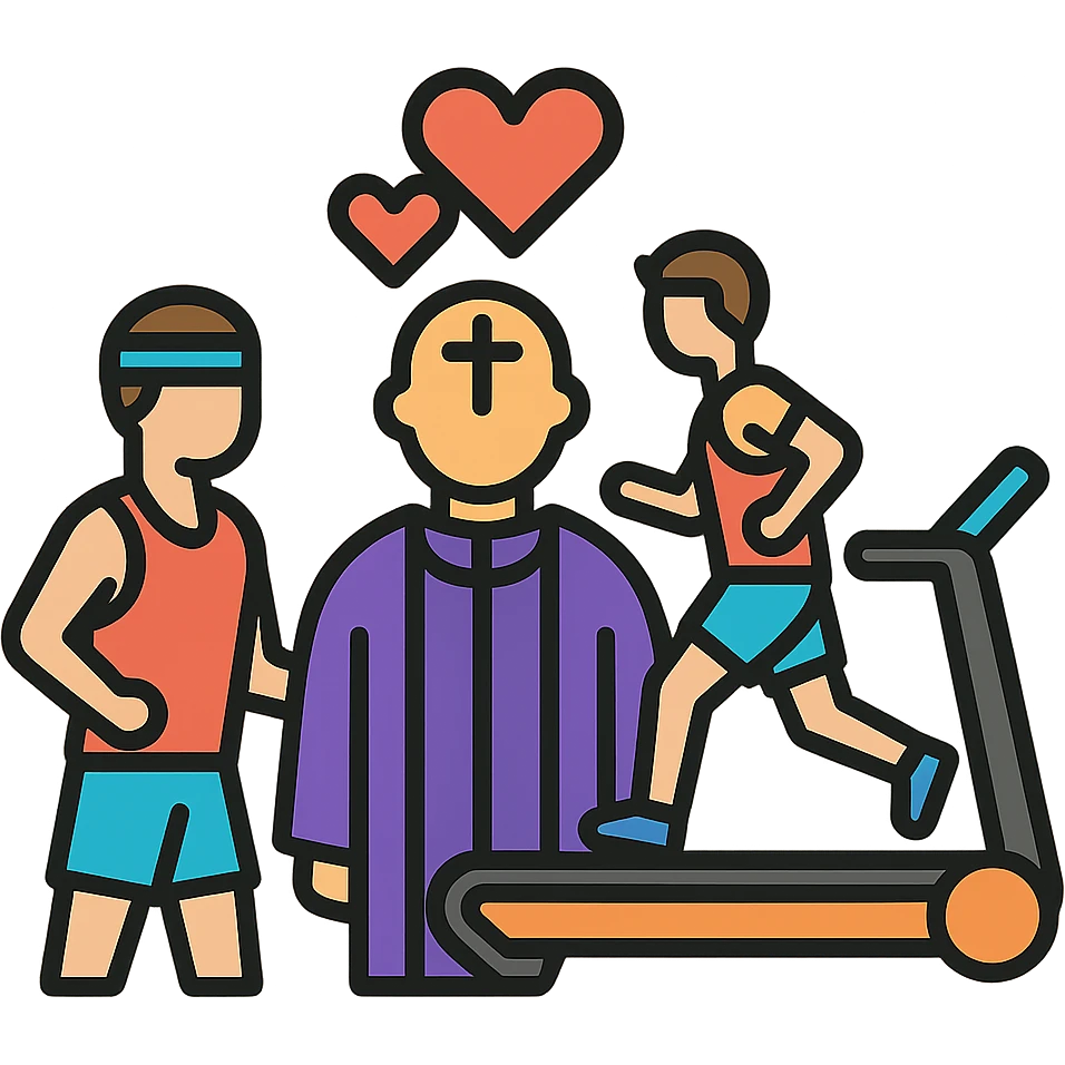 the pastor marry sportsman and thredmill emoji