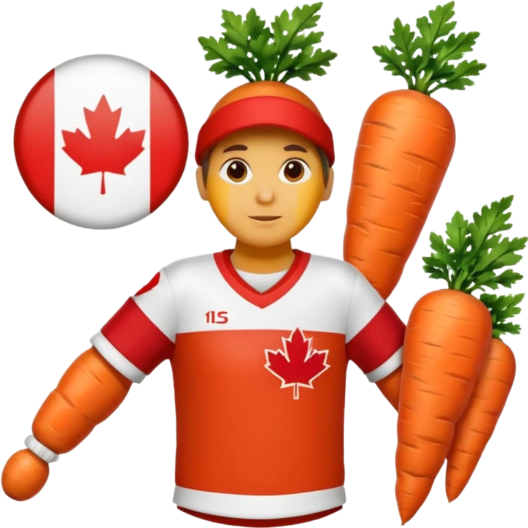 Add a team Canada jersey to the carrot in the top left.  emoji