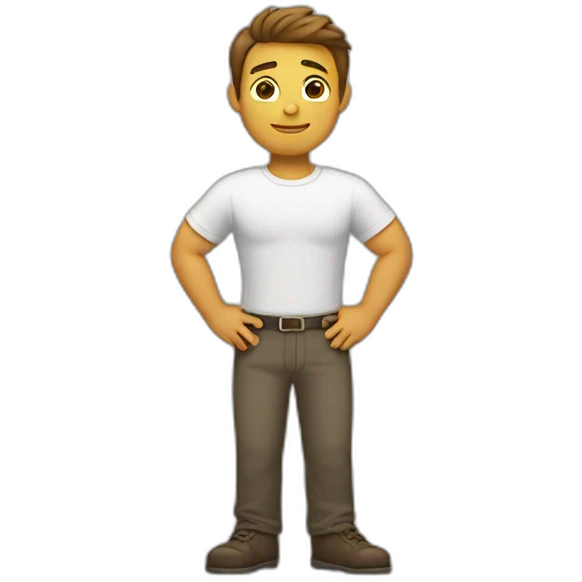 man with one arm stronger than the other emoji