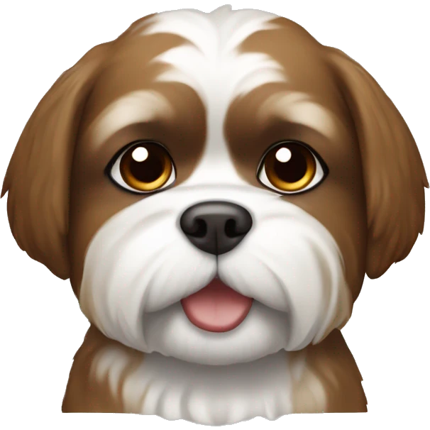 brown and white shitzu dog emoji