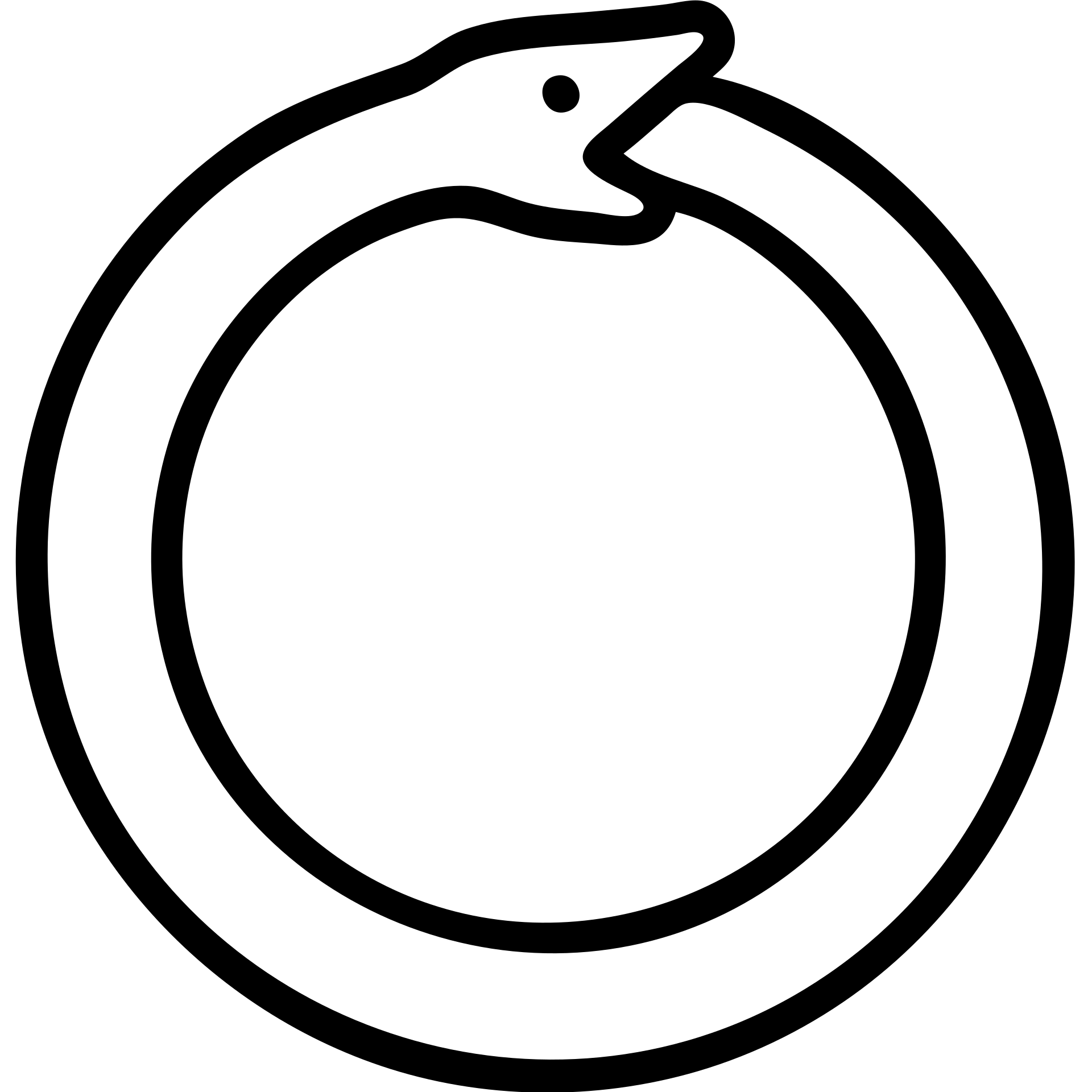 minimalist ouroboros snake loop, clean lines, modern look emoji