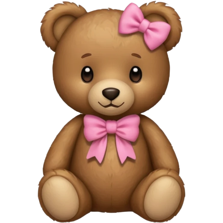 Teddy Bear With Pink Bow  emoji