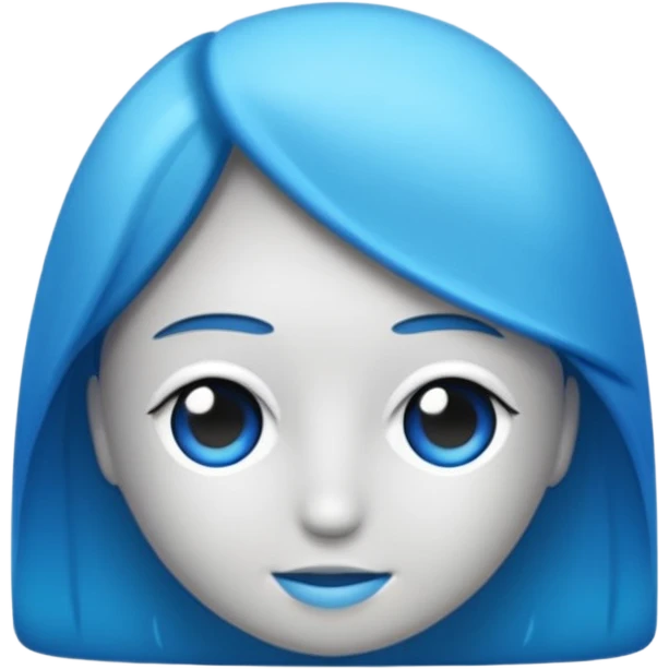 Beyaz tick dışı mavi emoji