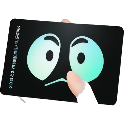 Balenciaga werable matte black touch design nfc holographic card emoji