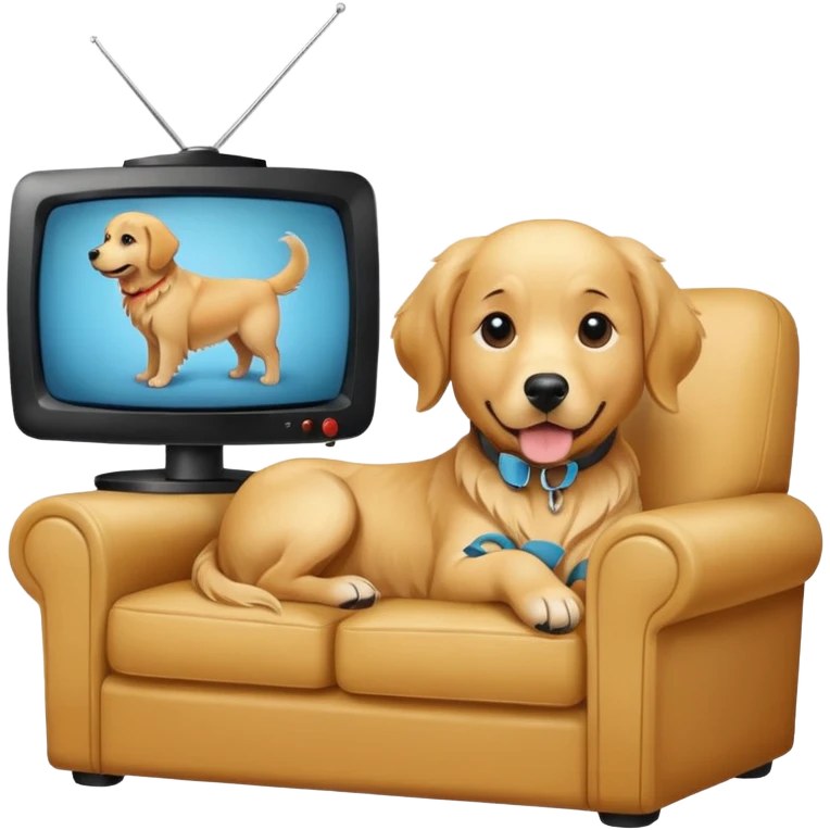 Dog watching tv emoji