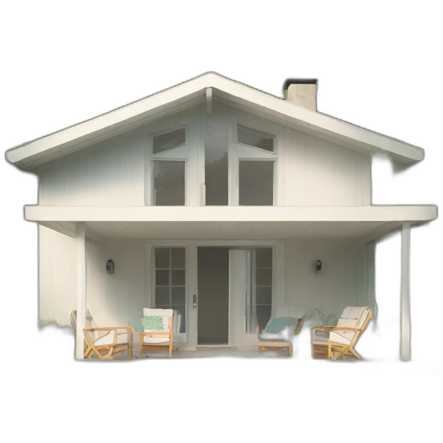 scandinavian modern summer house front emoji