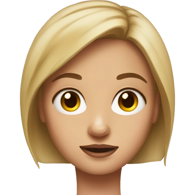 realistic portrait of a girl and her legs emoji