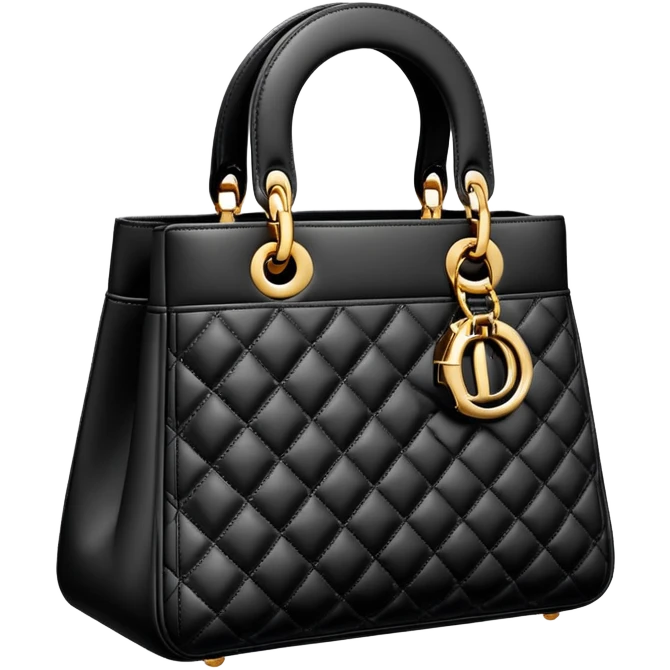 black Dior bag emoji