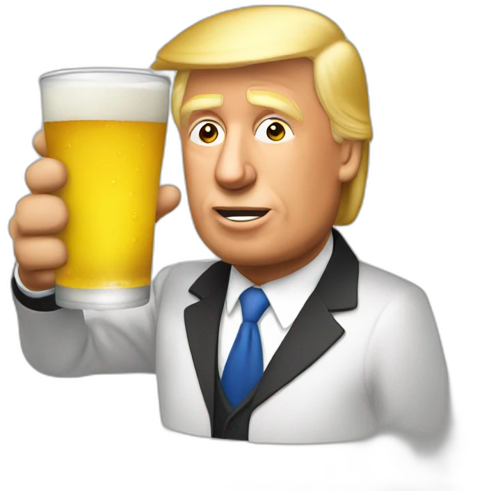 trump drinking milm emoji