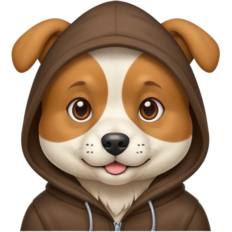 Dog wearing a hood emoji