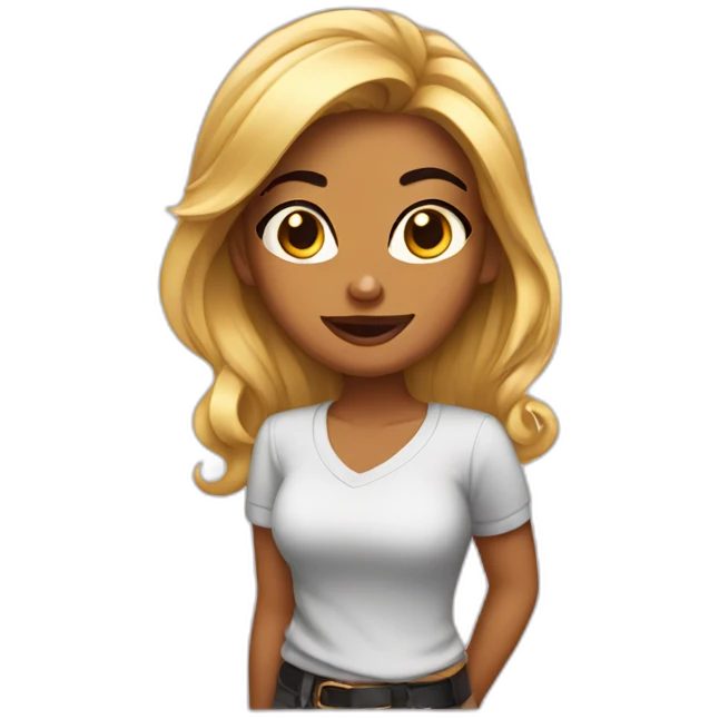 Sassy babe emoji
