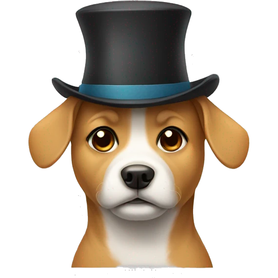 Dog with hat emoji