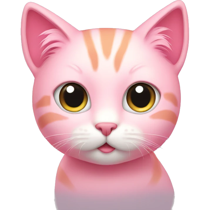 cute pink cat emoji