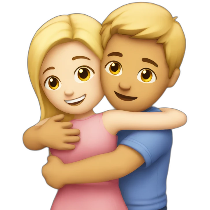 Couple hugging each other emoji