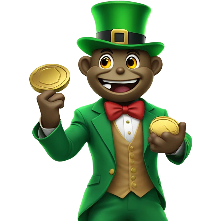 Brutus The Buckeye fighting a Leprechaun  emoji
