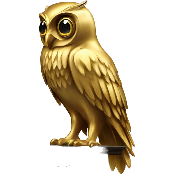 Dumbledore's owl gold skinny tall lectern  emoji