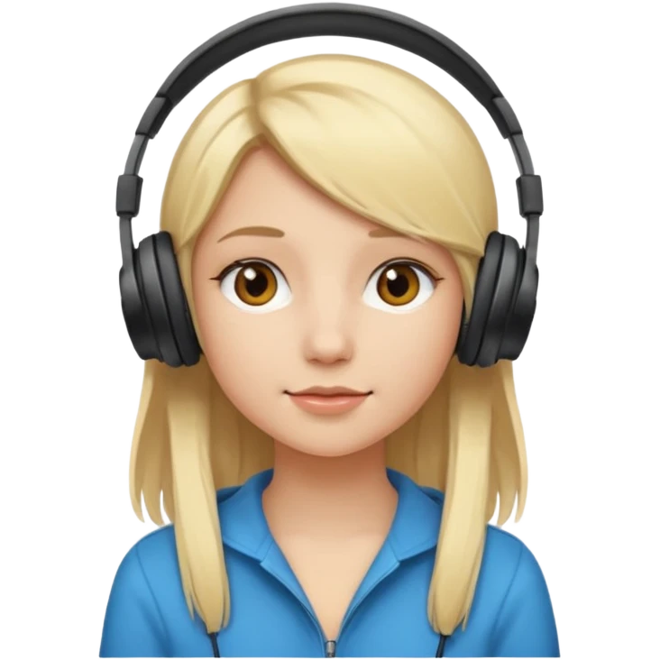 what emoji gril with hephones and blonde hair ? emoji