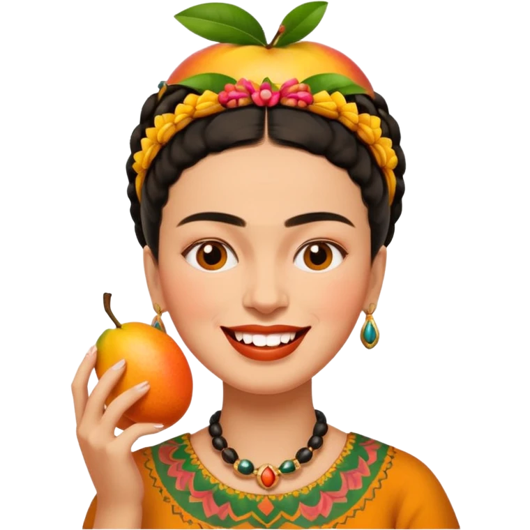 Frida Kahlo eats emoji