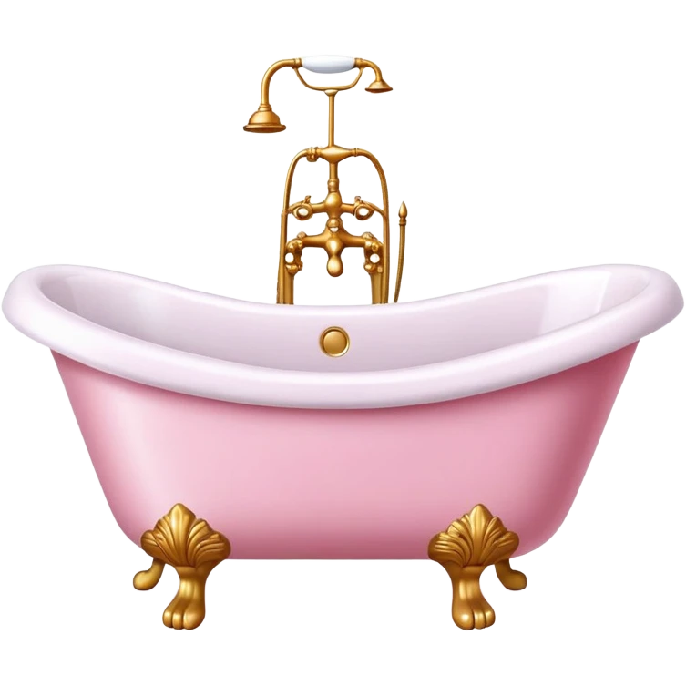 luxury pink bathtub emoji
