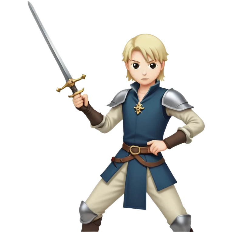 duelist with sword and rapier in fighting stance emoji