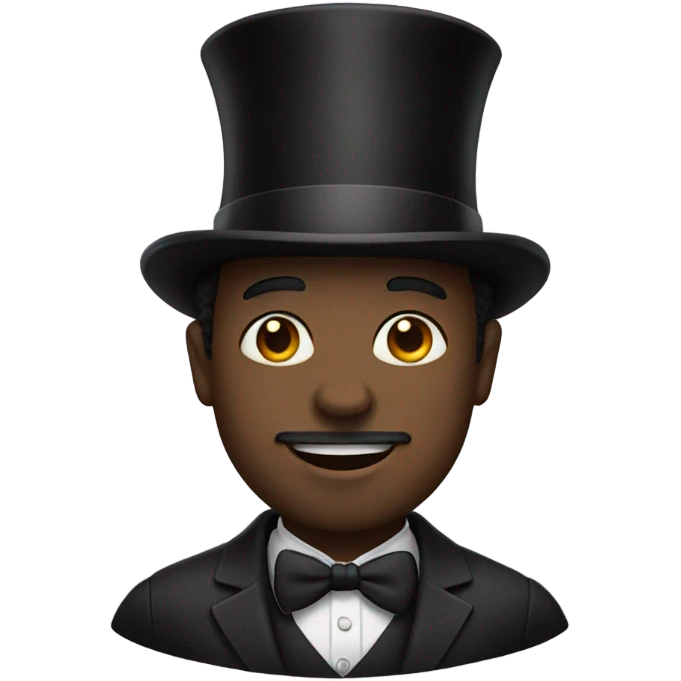 Black man in a top hat emoji
