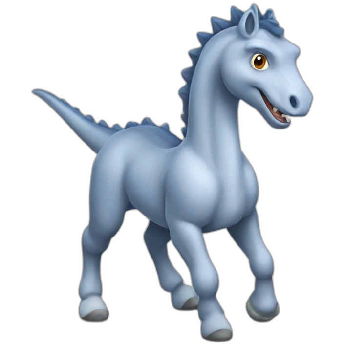 Cheval sur dinosaures emoji