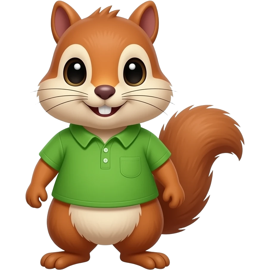 chipmunk wear green shirt emoji