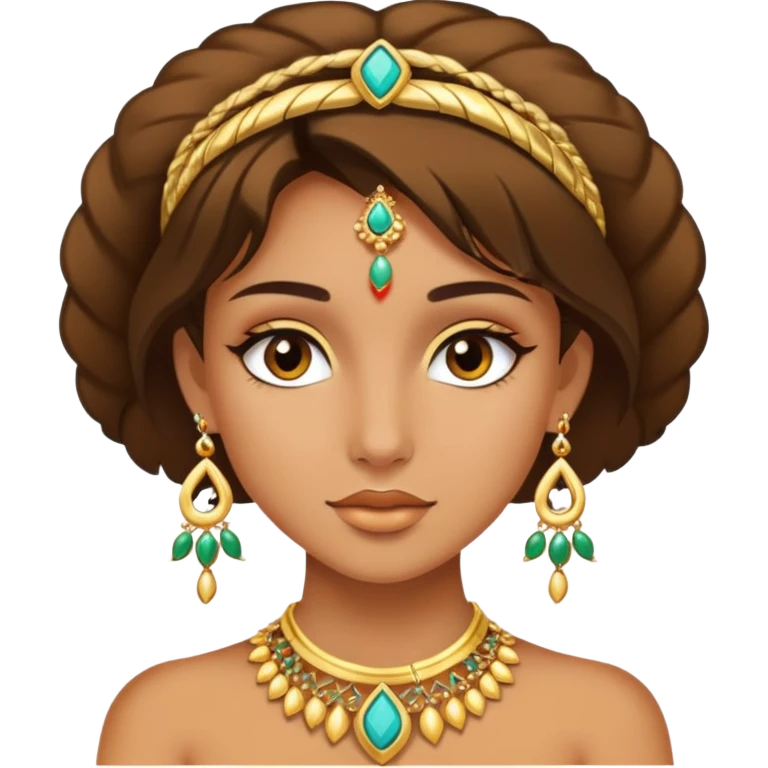 Girl wearing exotic jewelry  emoji
