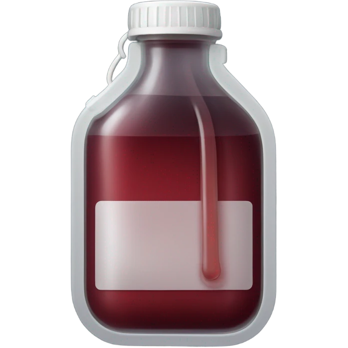 infusion bag with dark red liquid  emoji