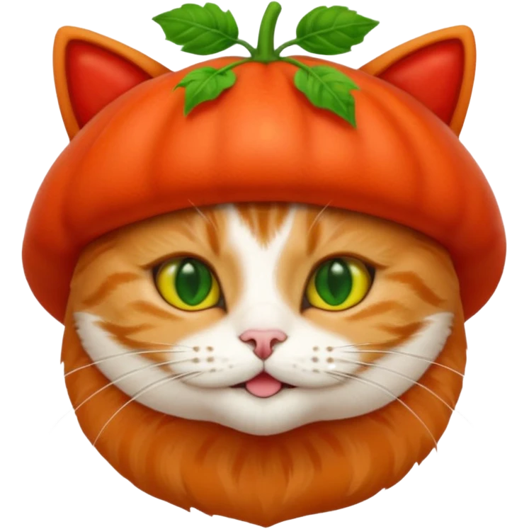 Cat tomato hat emoji