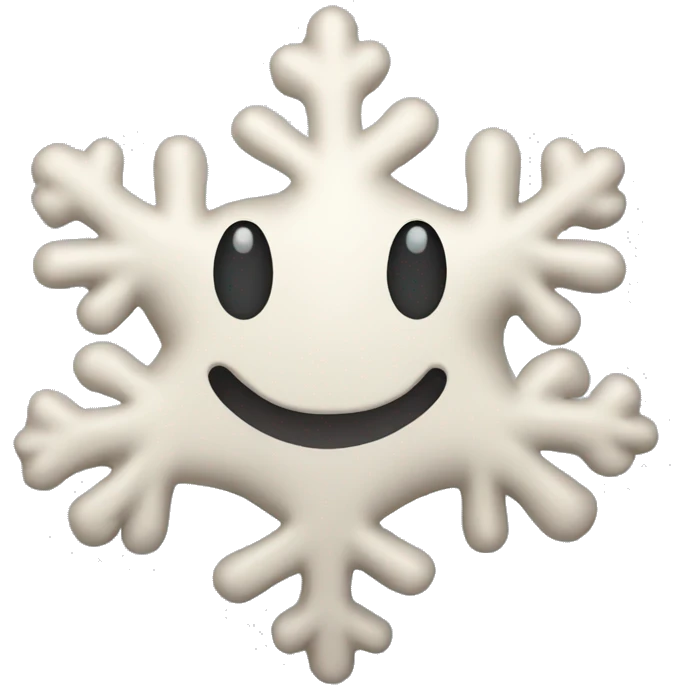 Melting snowflake emoji