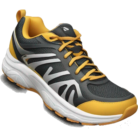 running shoe on the ground  emoji