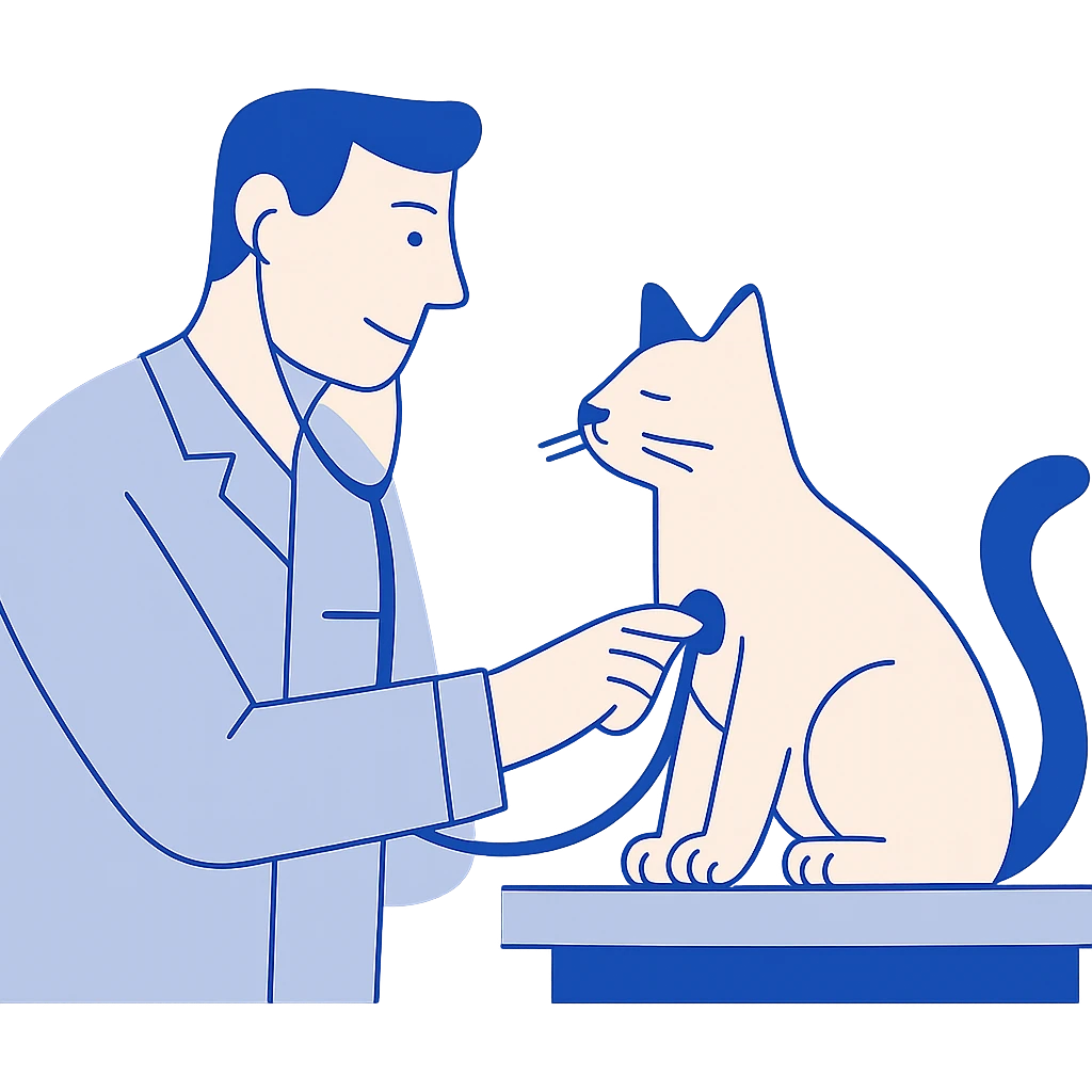 animal doctor treating a cat emoji