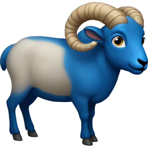 Blue ram (simple) emoji