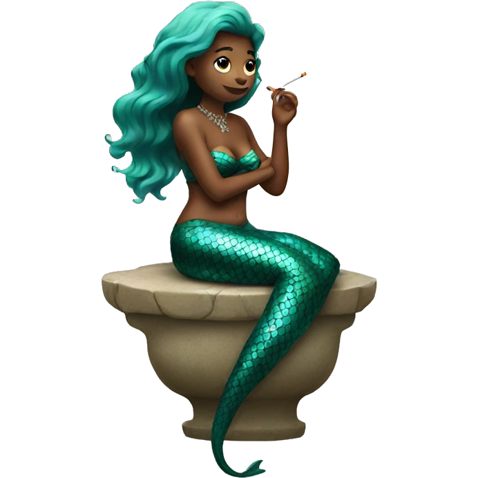 mermaid with cigarette emoji